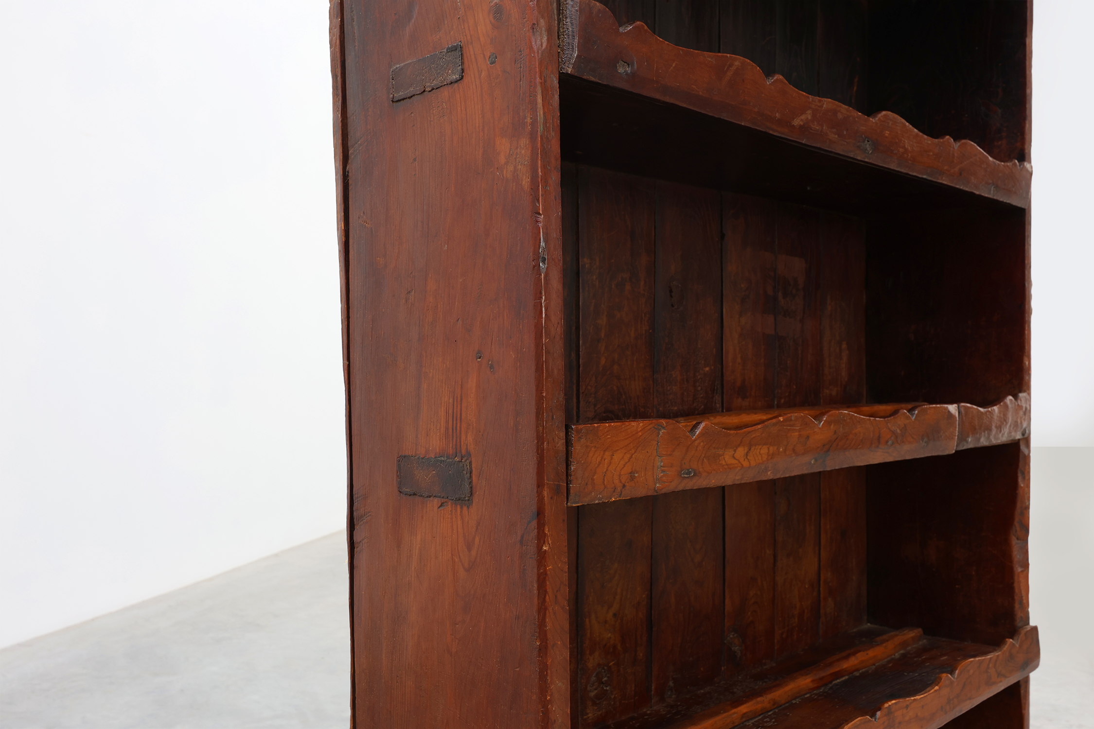 17th‑Century French Art Populaire Chestnut Cabinet with Gabled Topthumbnail